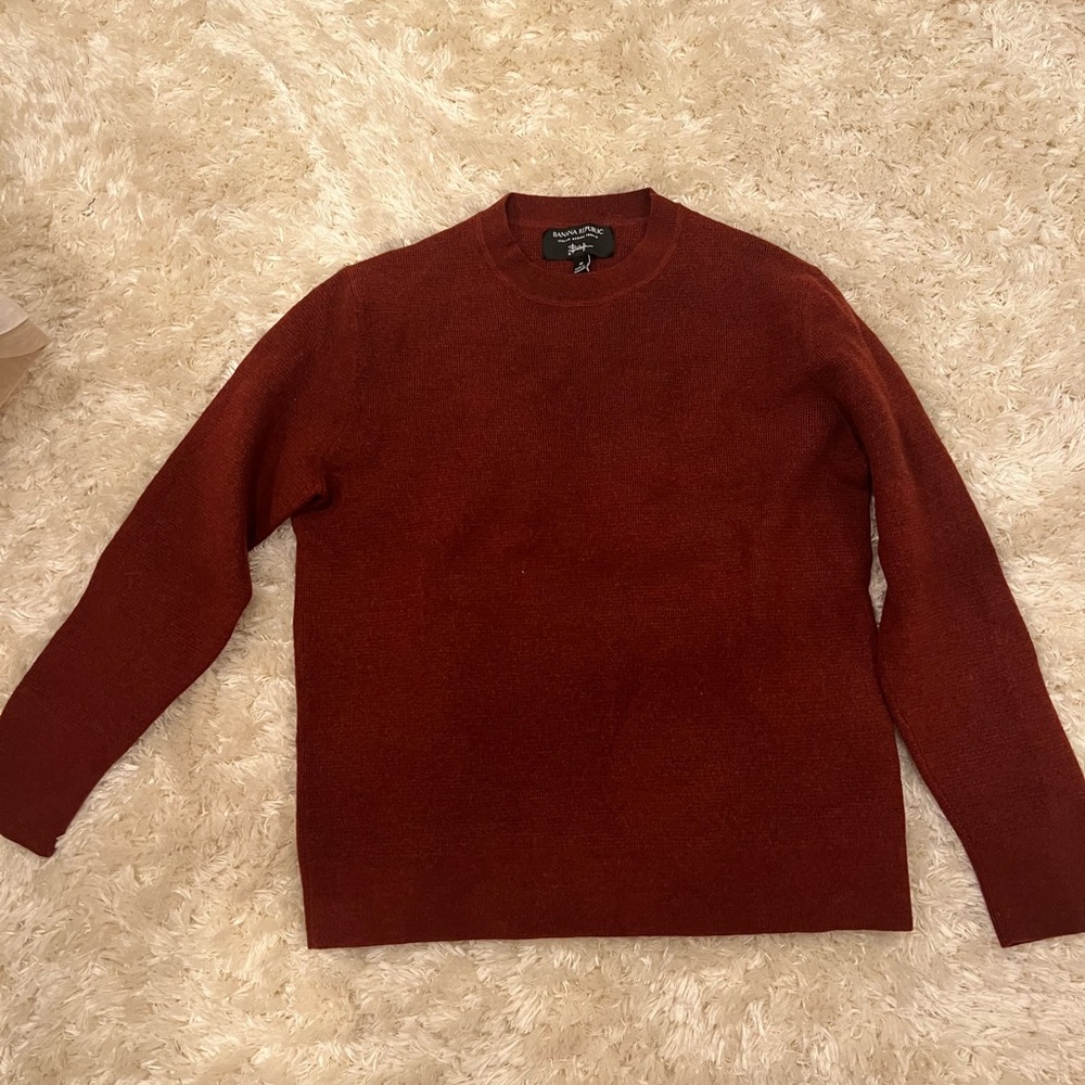 Dark Red Merino Wool Sweater from Banana Republic